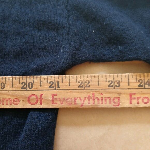 Theory Womens Large Cashmere Sweater  Navy Blue Luxury Basic Capsule Wardrobe - Picture 6 of 7